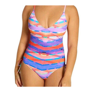 NWT Skinny Dippers Womens L Rainbow Shape Shifter One Piece Swimsuit Swim Beach